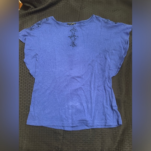 Leo Guy Blue Blouse Size 2 - Picture 1 of 3